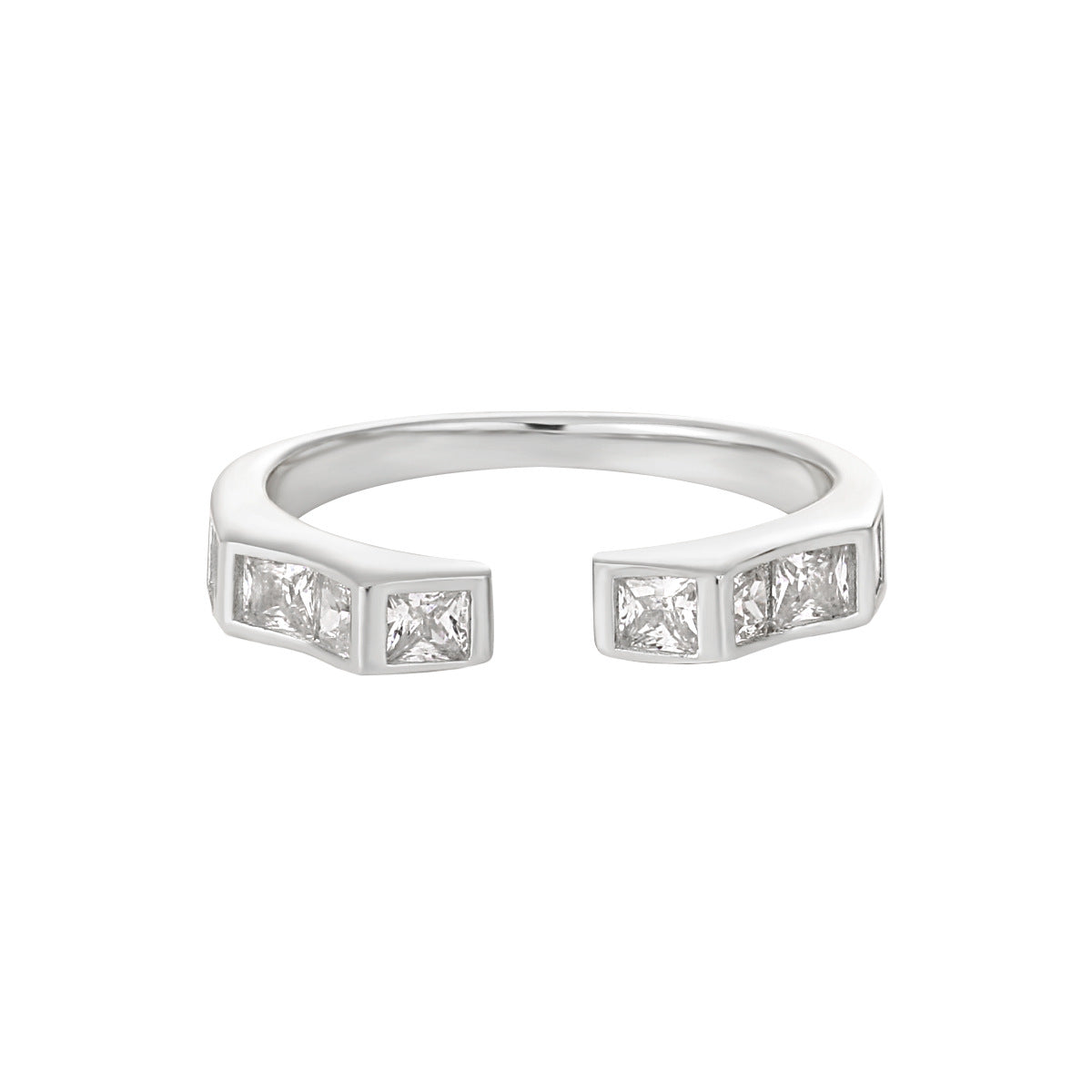 ZIG ZAG CZ RING