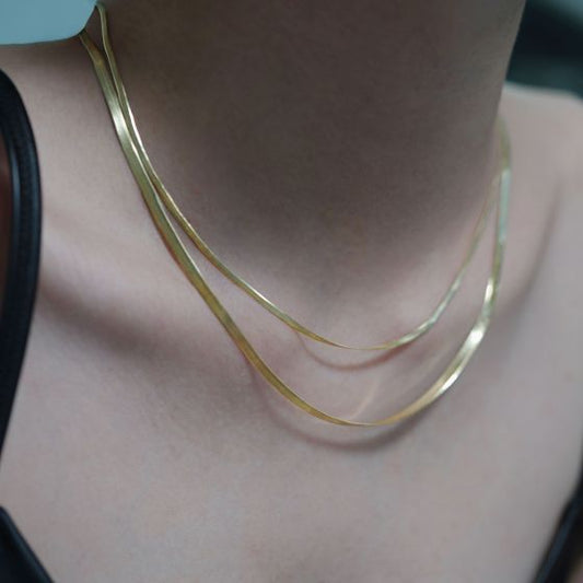 YELLOW GOLD FLAT CHAIN