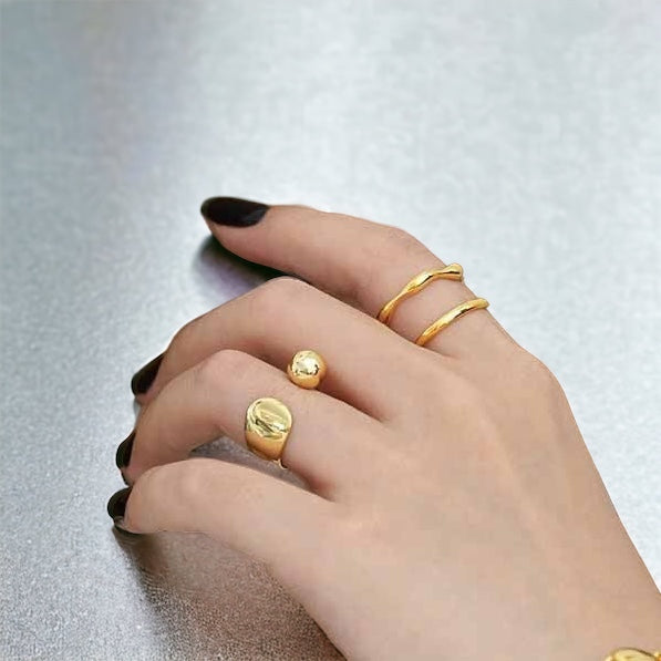 DOUBLE LAYER CUFF RING