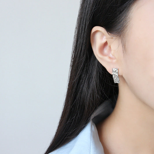 TEXTURED BLOCK EARRINGS