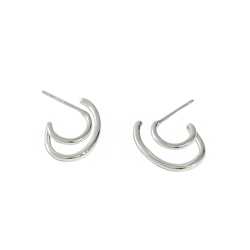 FAUX DOUBLE HOOP EARRINGS