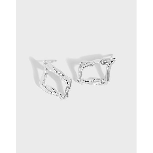 LIQUID HOLLOW RHOMBUS EARRINGS