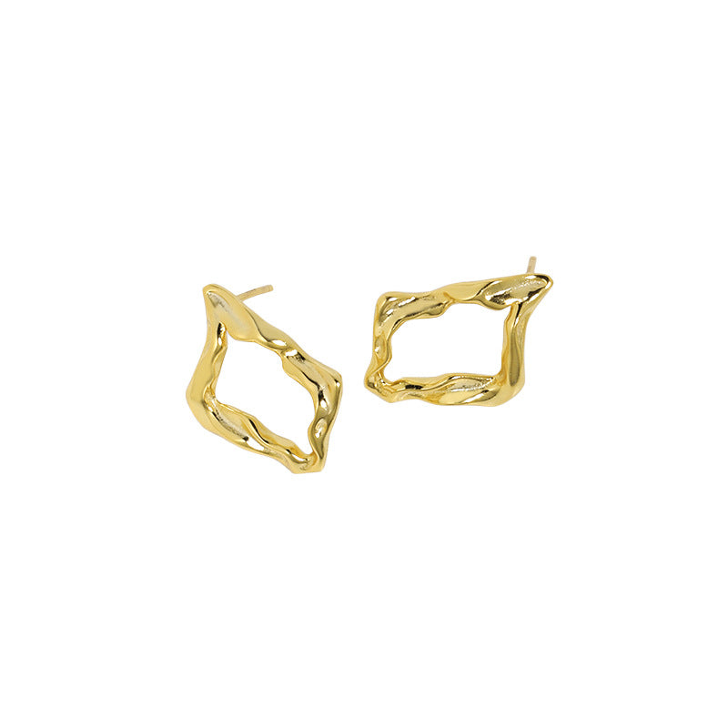 LIQUID HOLLOW RHOMBUS EARRINGS