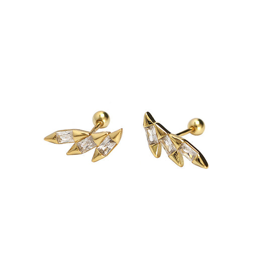 DAINTY SCREW STUD EARRINGS