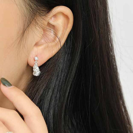 BEVELED WATERDROP EARRINGS