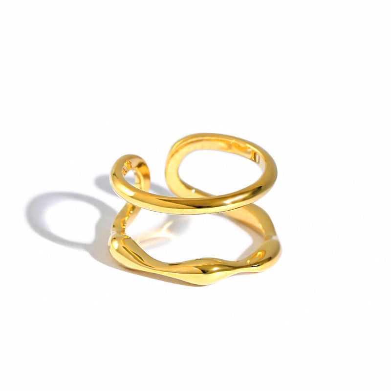 DOUBLE LAYER CUFF RING