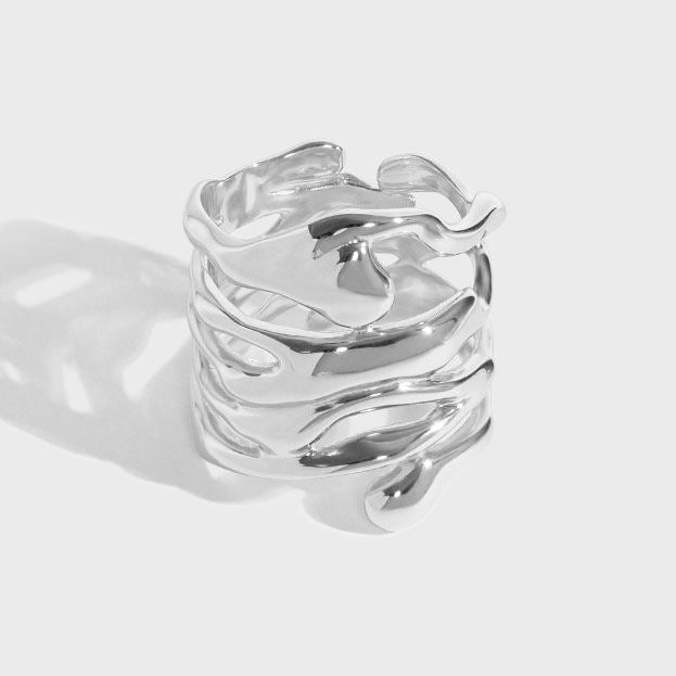 RIPPLE CUFF RING