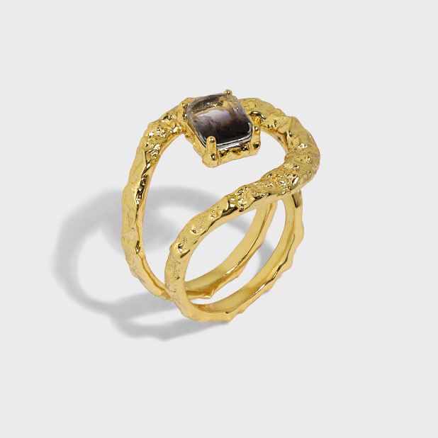 TOURMALINE MOON RING